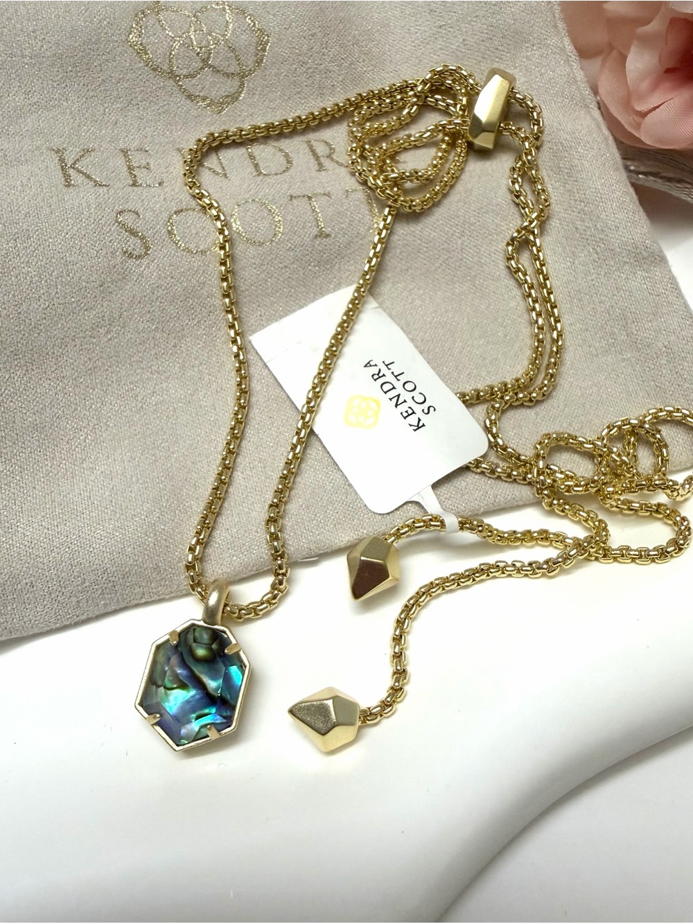 Kendra Scott Teo Long pendant adjustable necklace